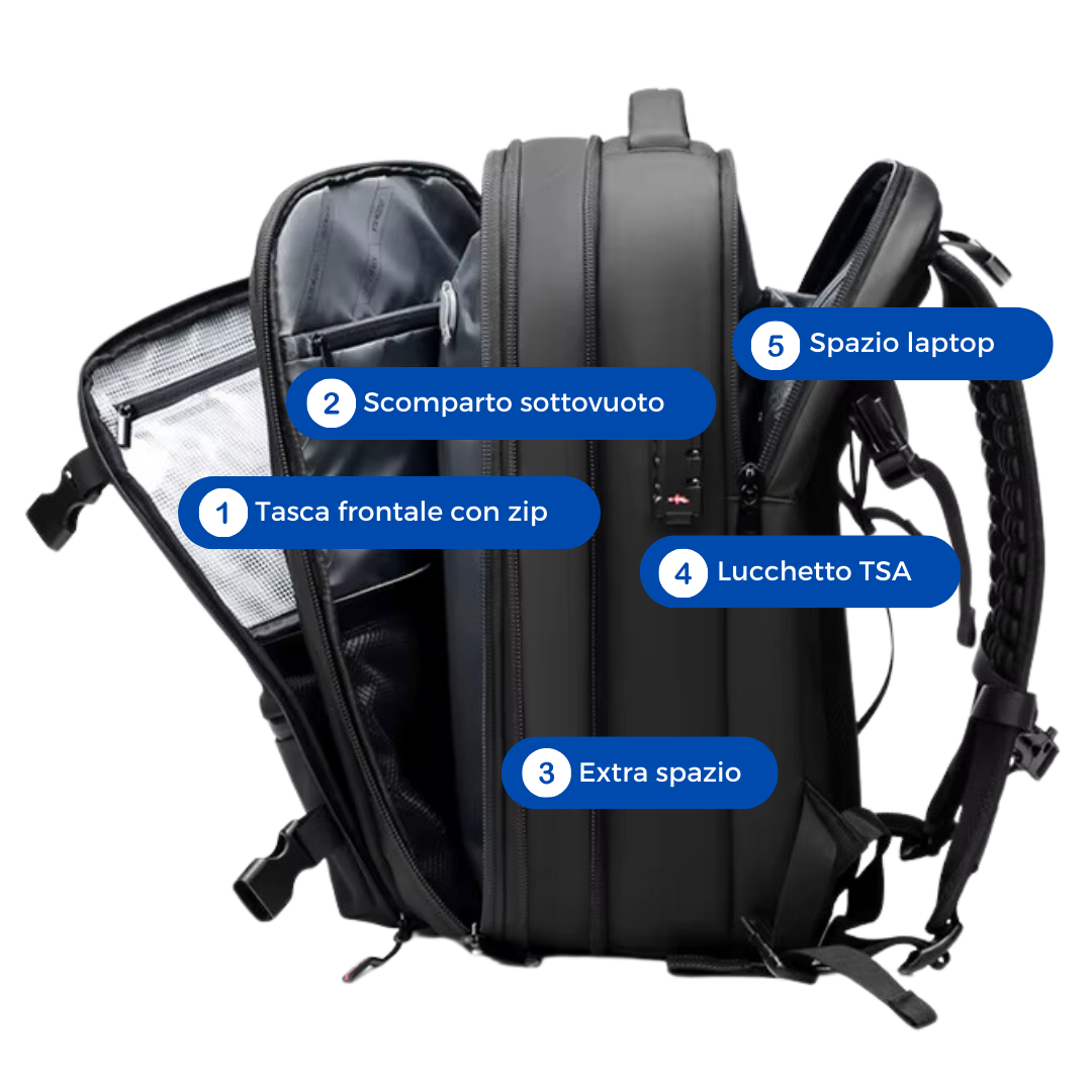 Zaino da viaggio con sottovuoto - da 22 a 60 Litri